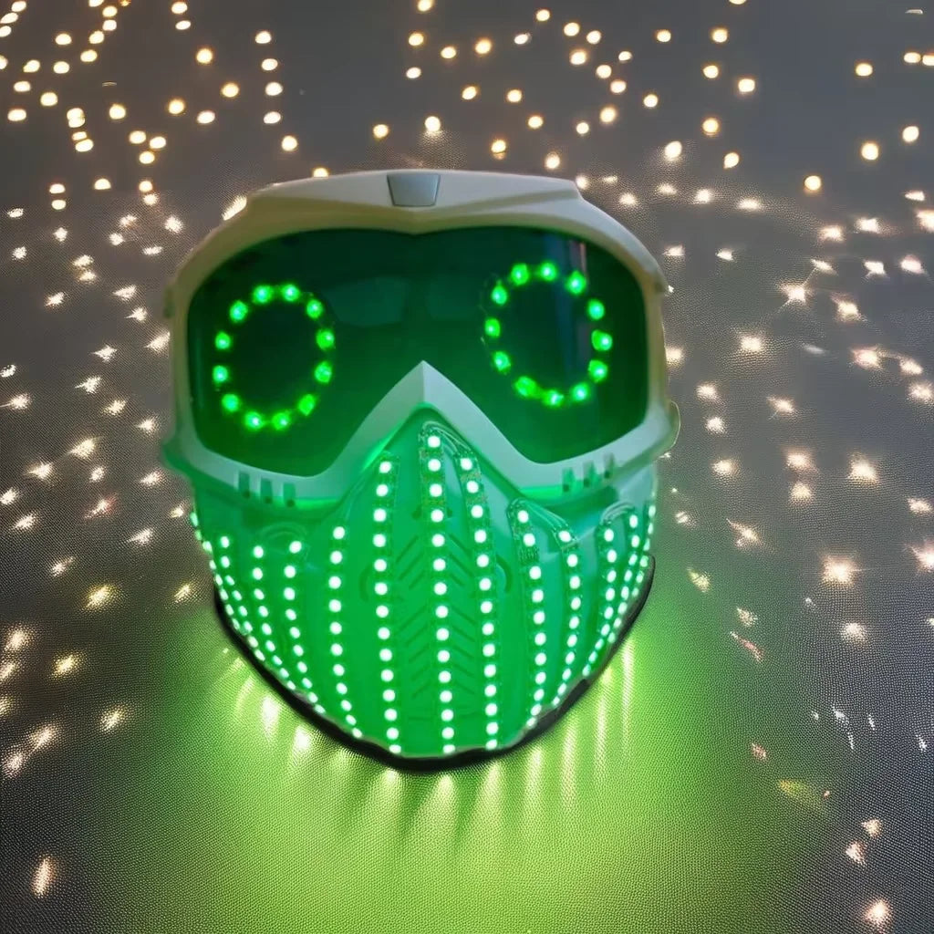 Digital Mask DJ Spectrum LED Luminous Mask remotely controllable for Kids Adults Halloween Rave Party Masquerade Christmas