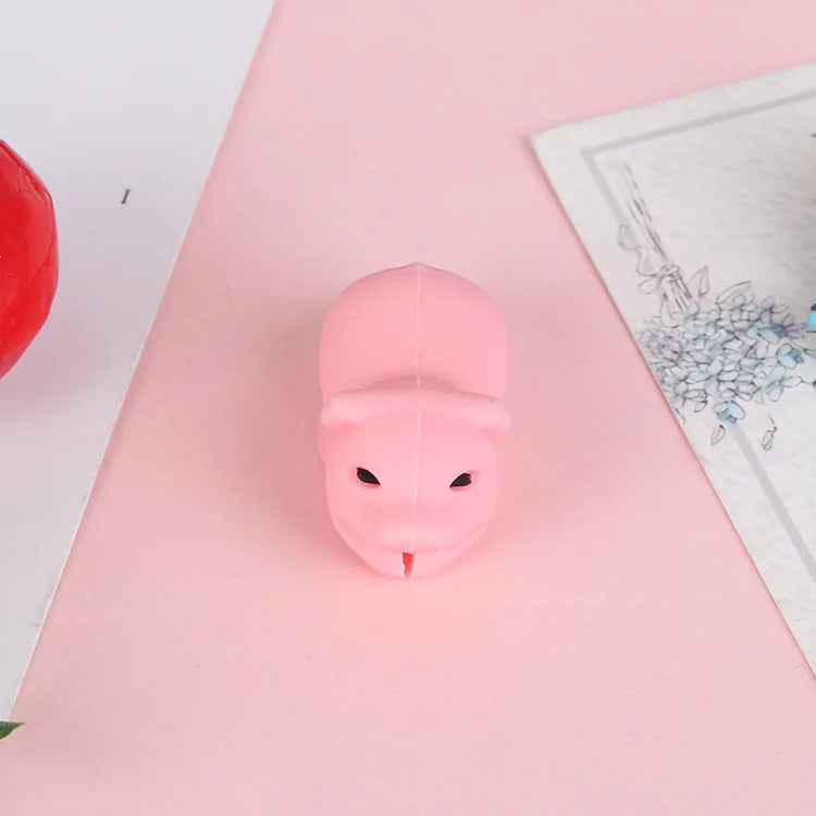 Data cable protective cover cartoon cable winder soft glue biting device charging cable animal glue