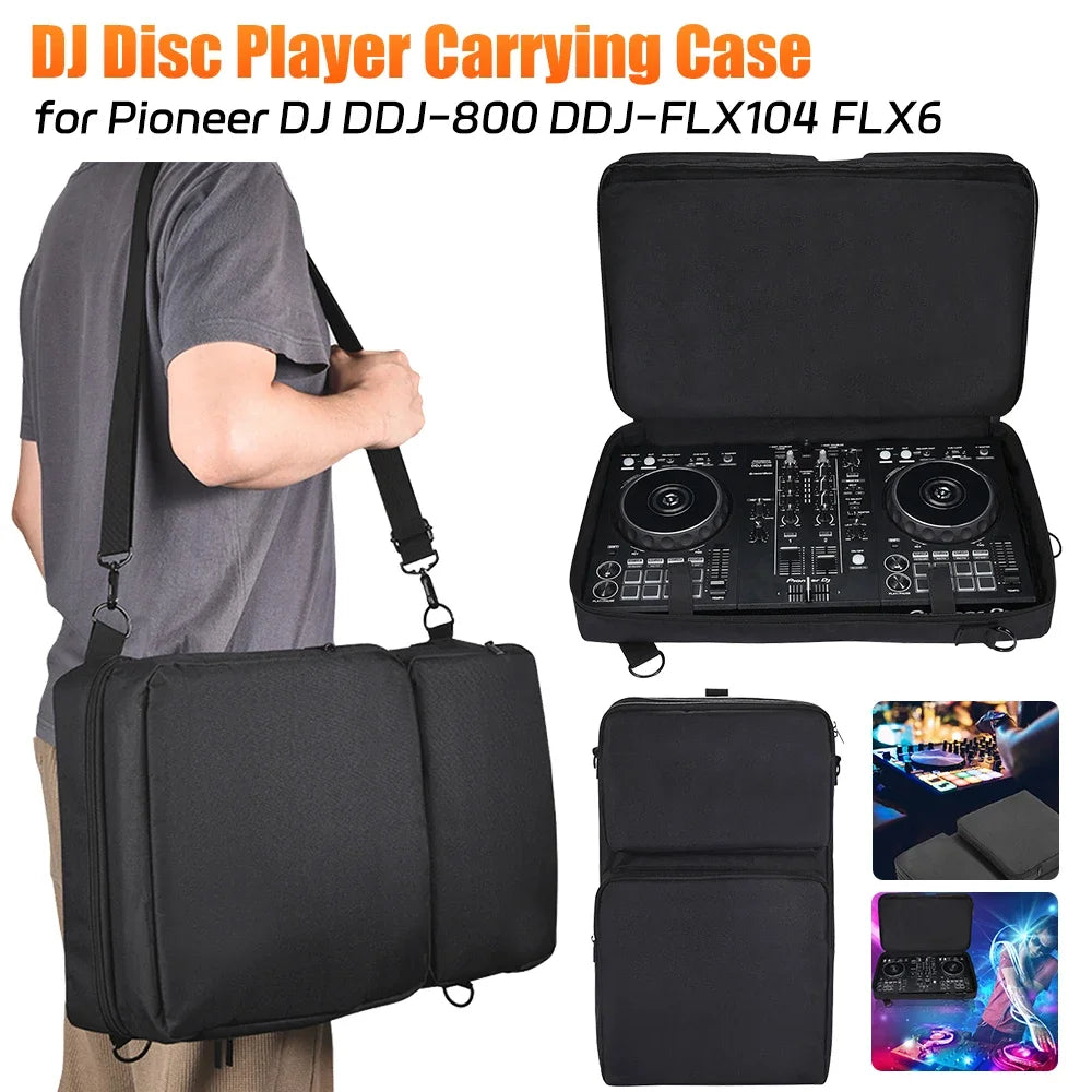 DJ Disc Player Carrying Case Controller Storage Bag Dustproof Turntables Protective Case for Pioneer DJ DDJ-800 DDJ-FLX104 FLX6