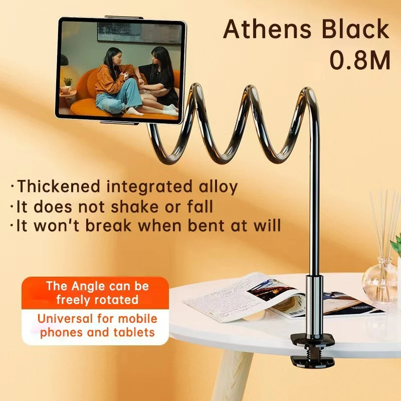 LUSQI Universal Flexible Gooseneck Phone Holder Clip Long Arm Adjustable Lazy Mount For iPhone iPad Tablet Desk Bed