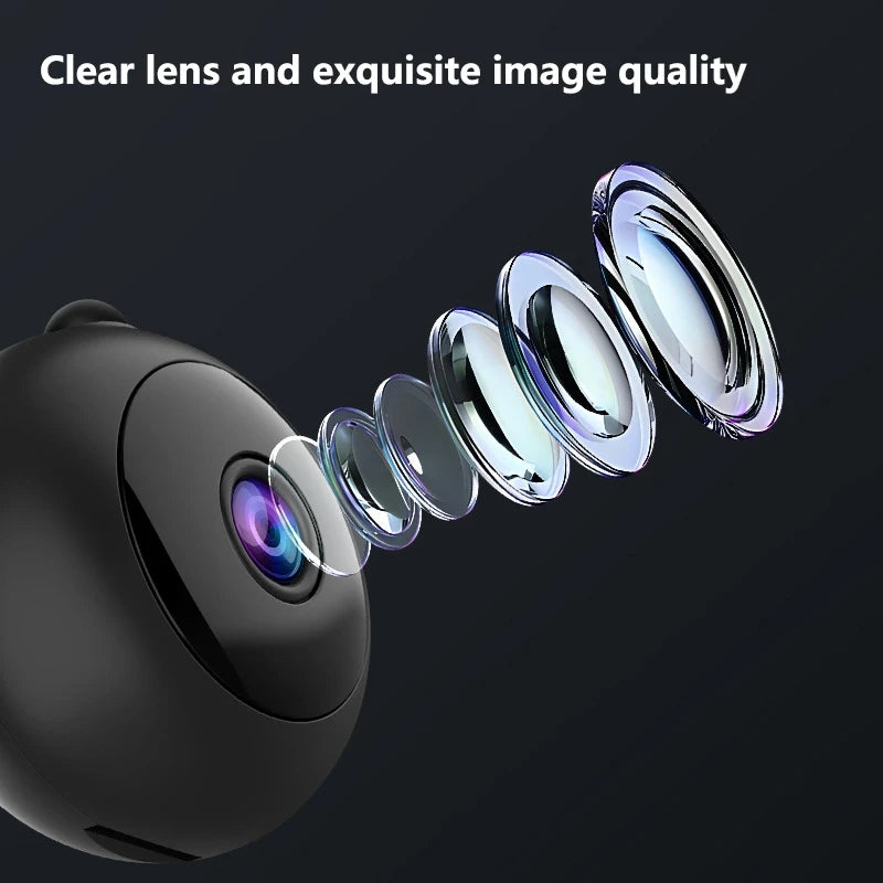 Lenovo Mini Camera Home WiFi Wireless Remote Smart Security Monitor with HD Night Vision No Plug Required Camera