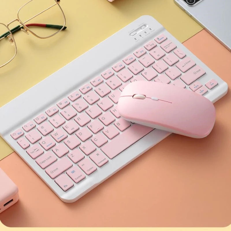 Ultra-Slim Bluetooth Keyboard Portable Mini Wireless Rechargeable for Apple iPad iPhone Korean Japanese English