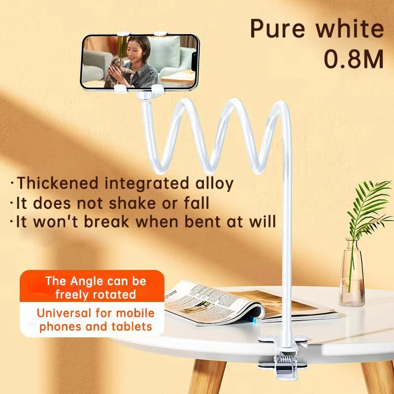 LUSQI Universal Flexible Gooseneck Phone Holder Clip Long Arm Adjustable Lazy Mount For iPhone iPad Tablet Desk Bed
