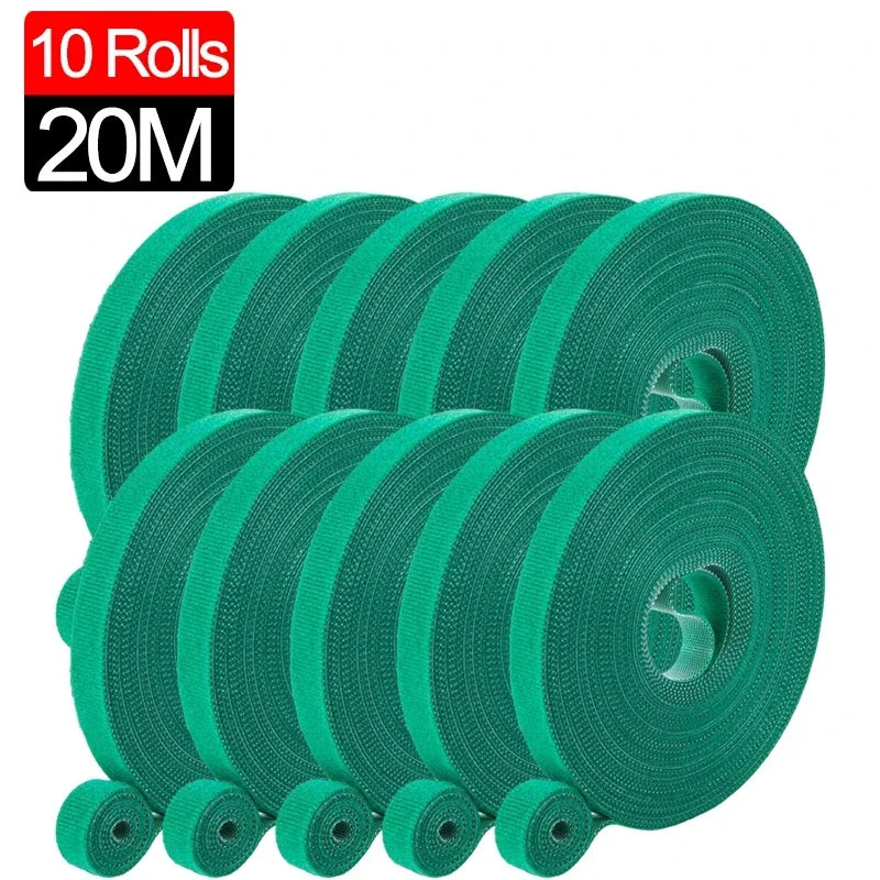 2M Nylon Plant Ties Plant Bandage Hook Tie Loop Adjustable Plant Support Reusable Fastener Tape for Home Garden Accessories