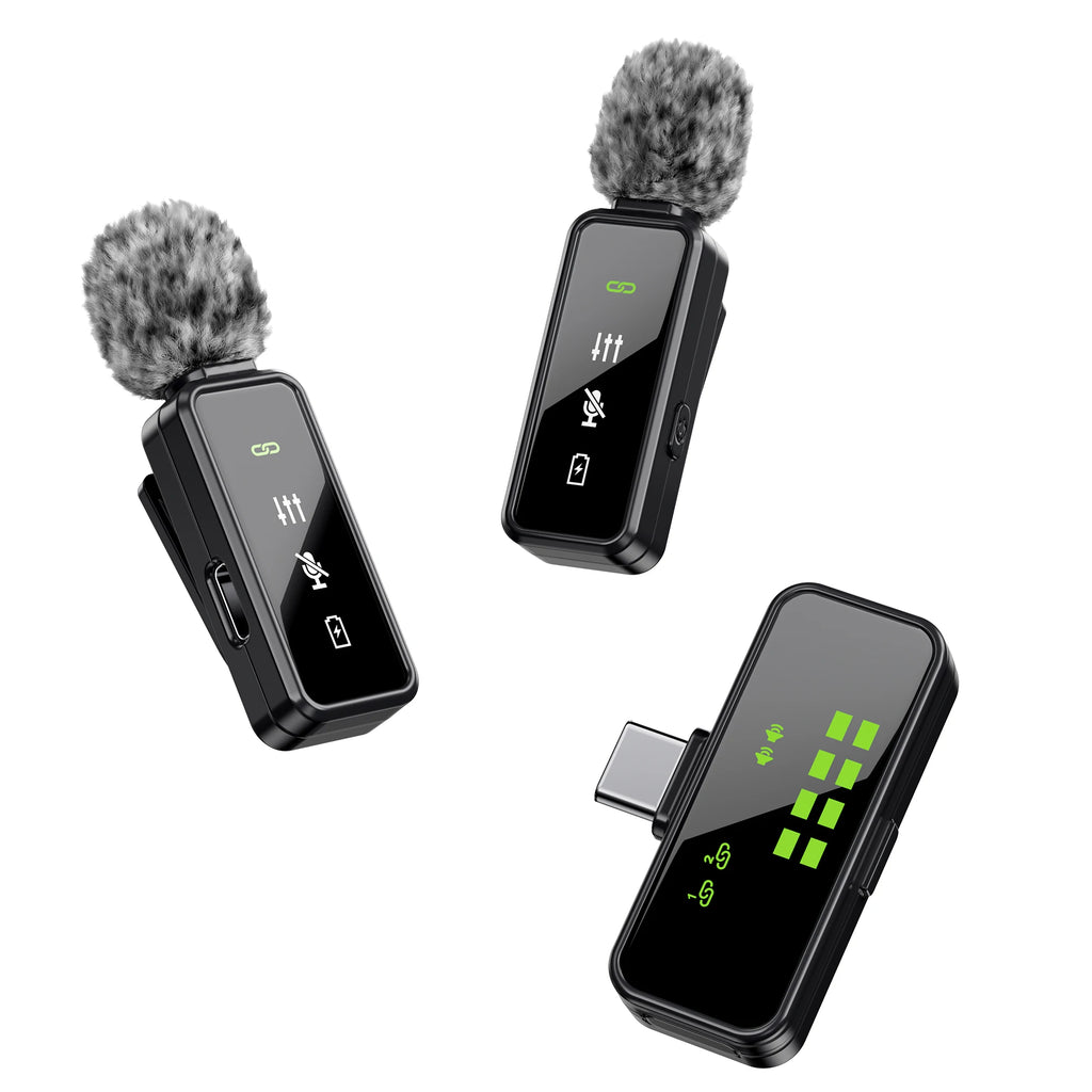Wireless Mini Microphone for Audio Video Recording - Clip on Content Creator Microphones for YouTube Podcast Vlogging