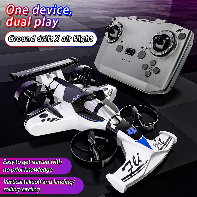 CZ04 Rc Aircraft Amphibious Remote Control Drift Car 360° Roll Headless Mode Land and Air Experience Speed and Excitement Plane