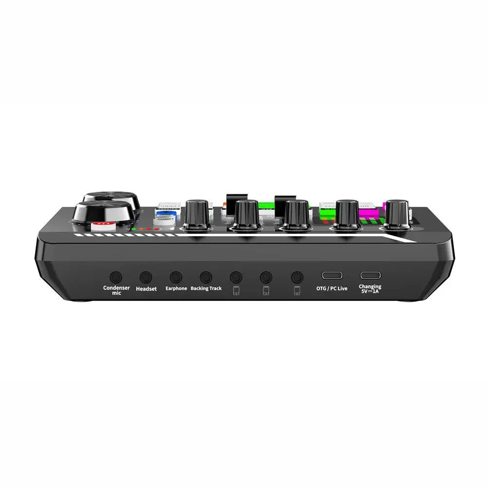Live Sound Card Audio Mixer With Interface DJ Mixer Effects Voice Changer Bluetooth-compatible Mixer For Live Streaming Singing