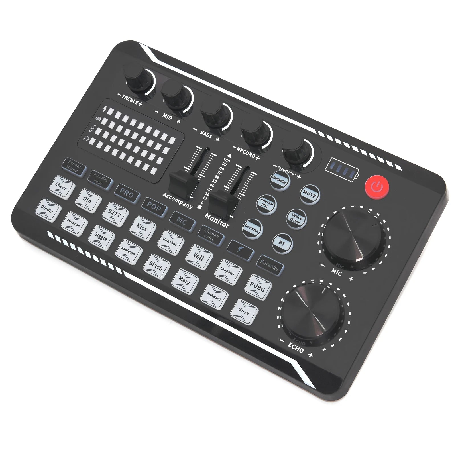 Live Sound Card Audio Mixer With Interface DJ Mixer Effects Voice Changer Bluetooth-compatible Mixer For Live Streaming Singing