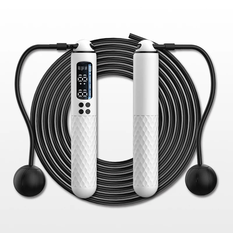 New Rechargeable USB Electronic Technology Jump Rope Wire Rope Adjustable Jump Rope Trainer Digital Wireless Calorie Counter