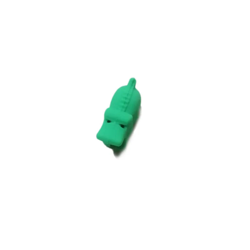 Data cable protective cover cartoon cable winder soft glue biting device charging cable animal glue
