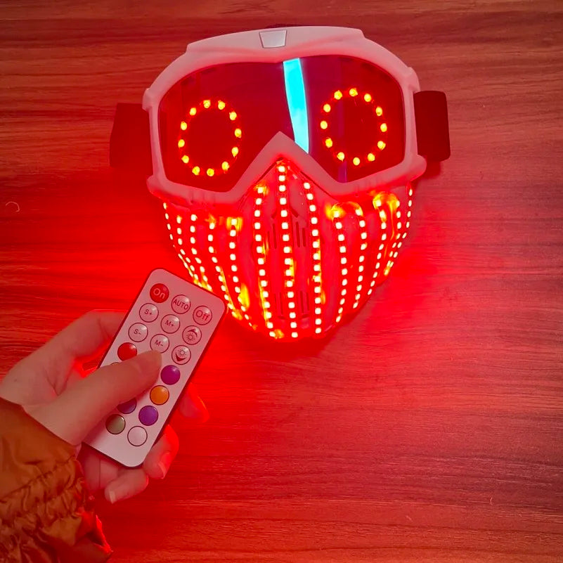 Digital Mask DJ Spectrum LED Luminous Mask remotely controllable for Kids Adults Halloween Rave Party Masquerade Christmas