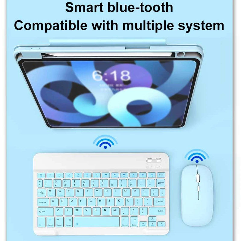 Mini Bluetooth Keyboard Mouse Wireless for Android IOS Windows IPad Lenovo Samsung Huawei Tablet Phone Keyboard Kit Mice Sets