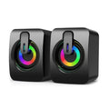 New HIFI Stereo Computer Speakers USB Wired Sound Box with Microphone and LED Light for Desktop Wholesale Subwoofer