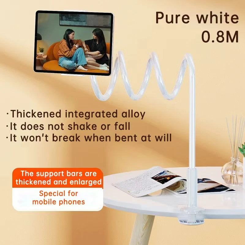 LUSQI Universal Flexible Gooseneck Phone Holder Clip Long Arm Adjustable Lazy Mount For iPhone iPad Tablet Desk Bed