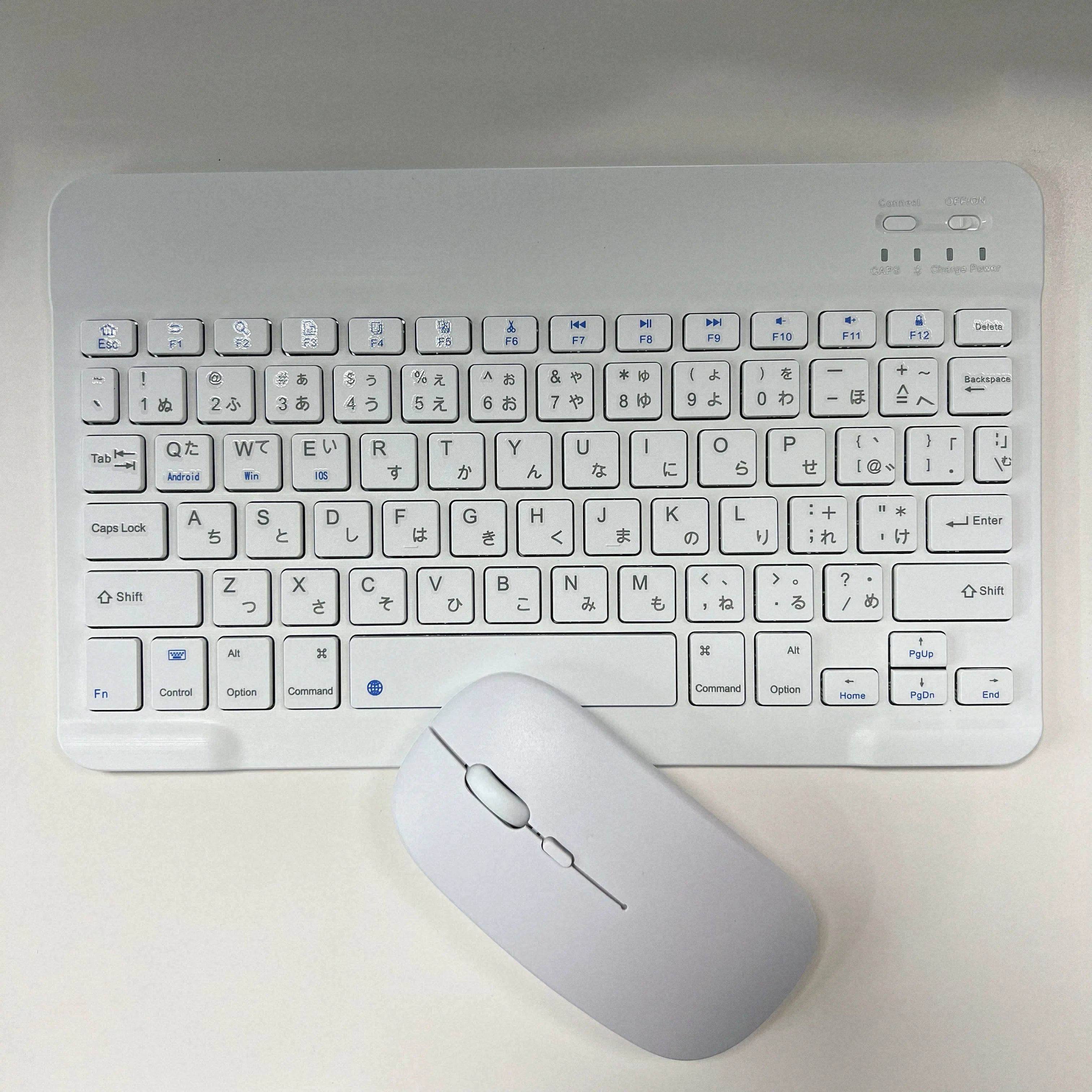 Ultra-Slim Bluetooth Keyboard Portable Mini Wireless Rechargeable for Apple iPad iPhone Korean Japanese English