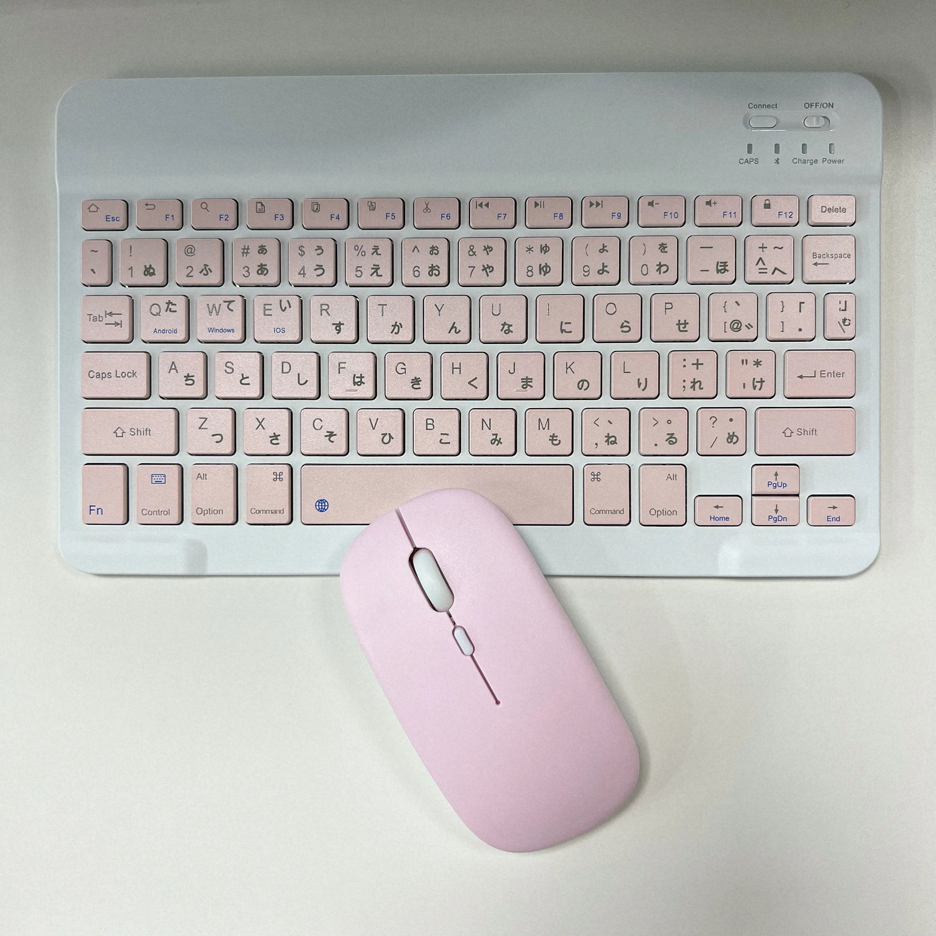 Ultra-Slim Bluetooth Keyboard Portable Mini Wireless Rechargeable for Apple iPad iPhone Korean Japanese English