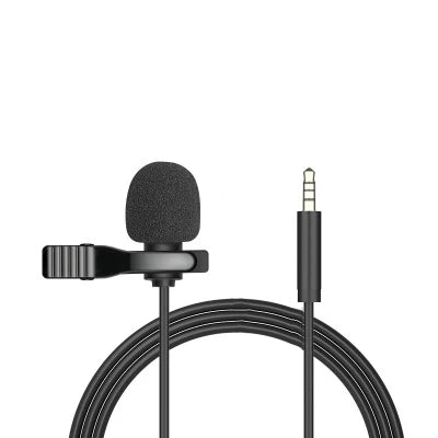 1.5m Mini Portable Lavalier Microphone Condenser Clip-on Lapel Mic Wired USB 3.5mm Type C Microphone For Laptop PC DSLR Camera