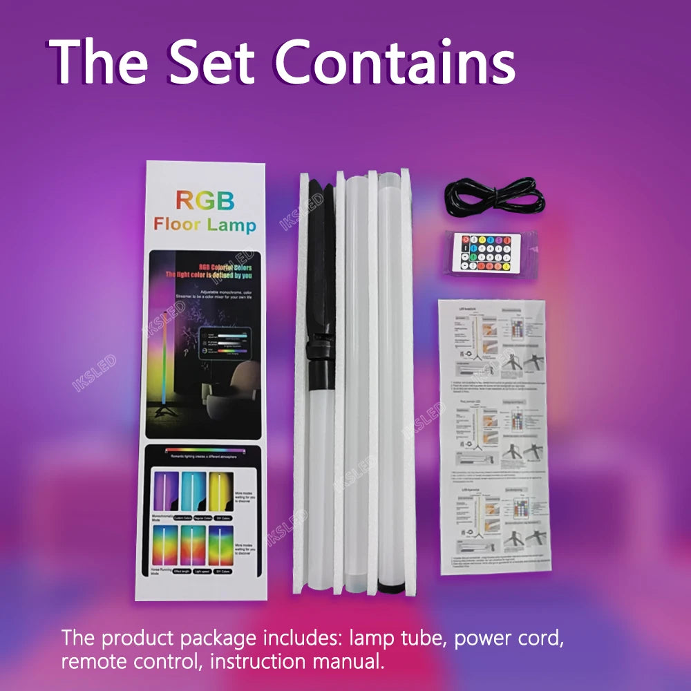 Smart LED Floor Lamp RGB Remote & APP Control Music Sync Corner Lighting  Modern Mood Standing Lamp for Living Room Gaming