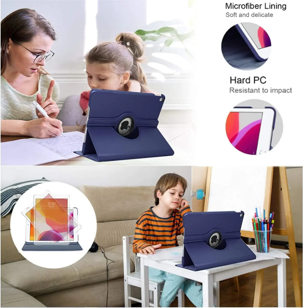 Case For Apple iPad Pro 12.9 2015/2017 360 Rotating Smart Cover iPad Air 13 2024 2025 12.9"2018-22 PU Leather Funda Tablet Shell