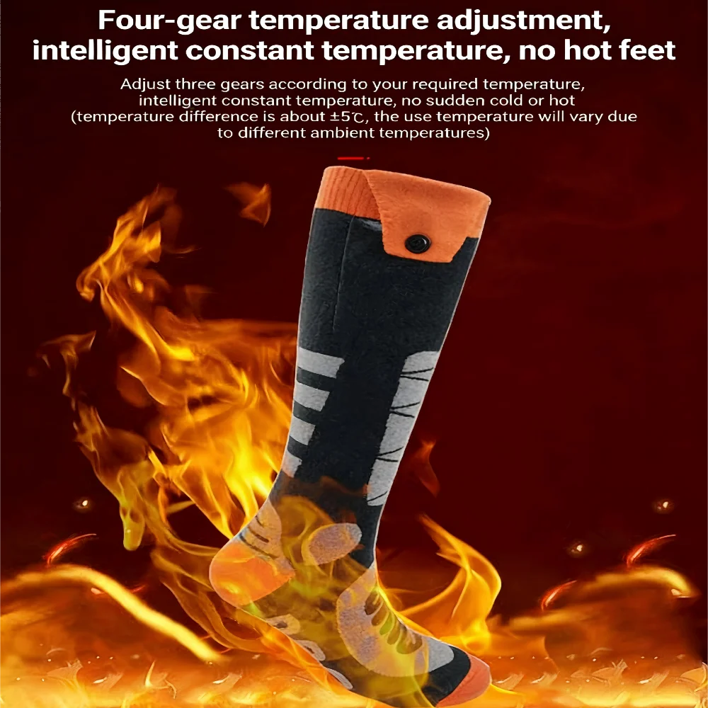 NEW Heating Socks Thermal Heated Foot Warmer Ski Sports APP Control Winter Electric heated Ski Socks With 5000mah Battery