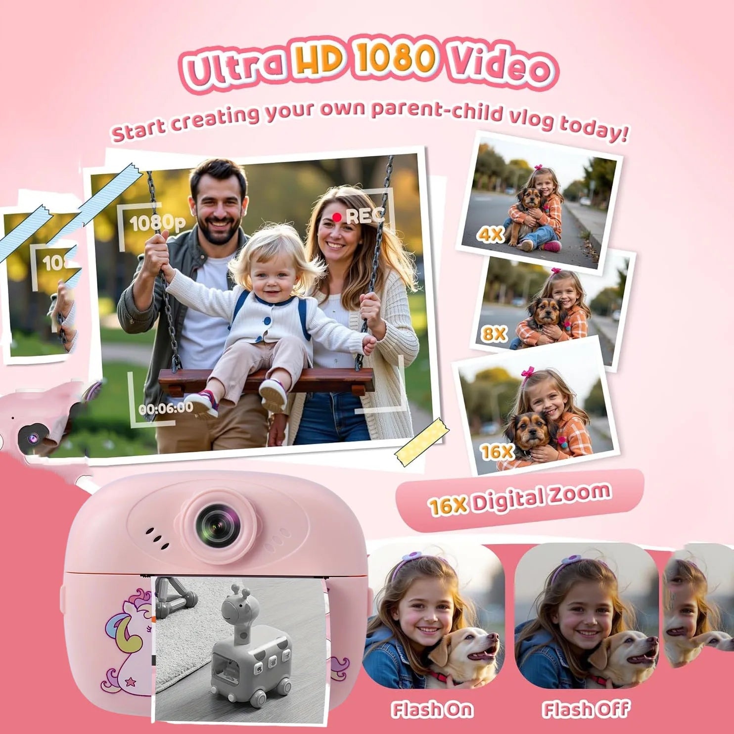 Thermal Paper Printing Camera Photo Camera for Kids Photographic Cameras Photocamera Portable Thermal Printer Tool for Children