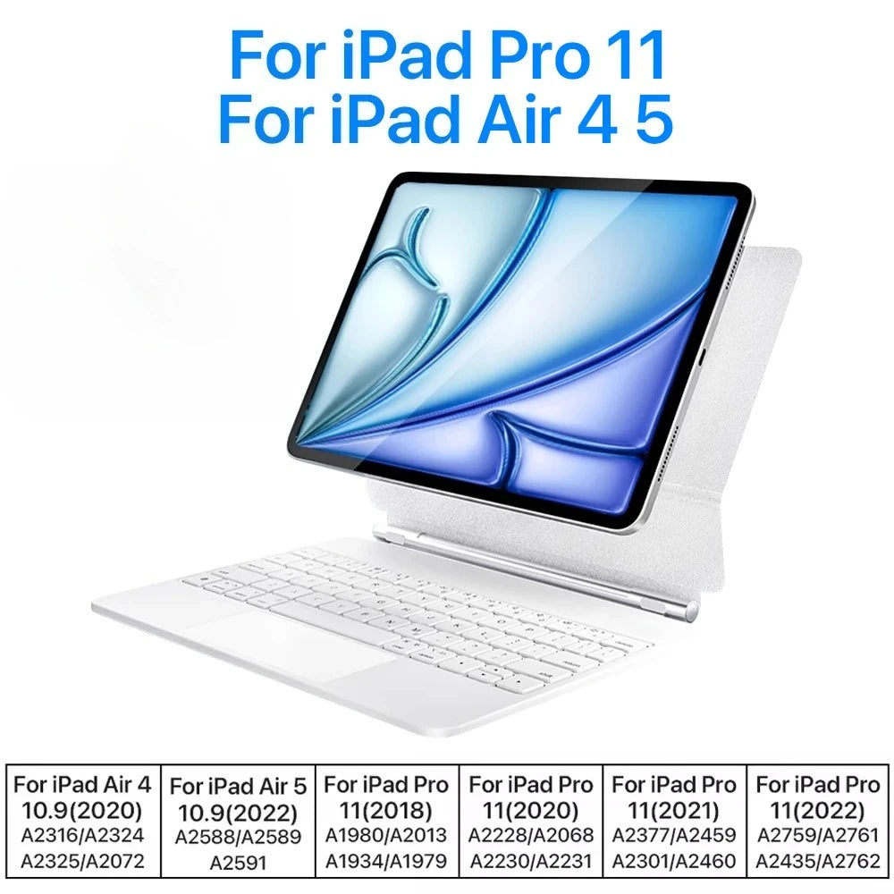 Magic Wireless Bluetooth Keyboard for iPad A16 11th 2025 Magnetic Smart Case for Apple iPad 10th Gen Pro 11 12.9 13 M2 M3 Air