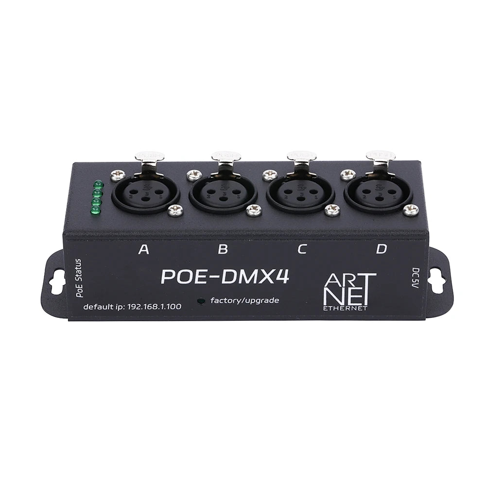 sACN /ARTNET DMX 4Port Network Box Gateway Controller Designed Ethernet To DMX512 Node Artgate 4 Universe Madrix/ FreeStyle