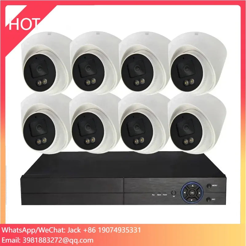 H.265 2MP TUYA Smart Video Security CCTV Network Camera 1080P HD Set System 8CH Camara De Seguridad POE NVR Kit
