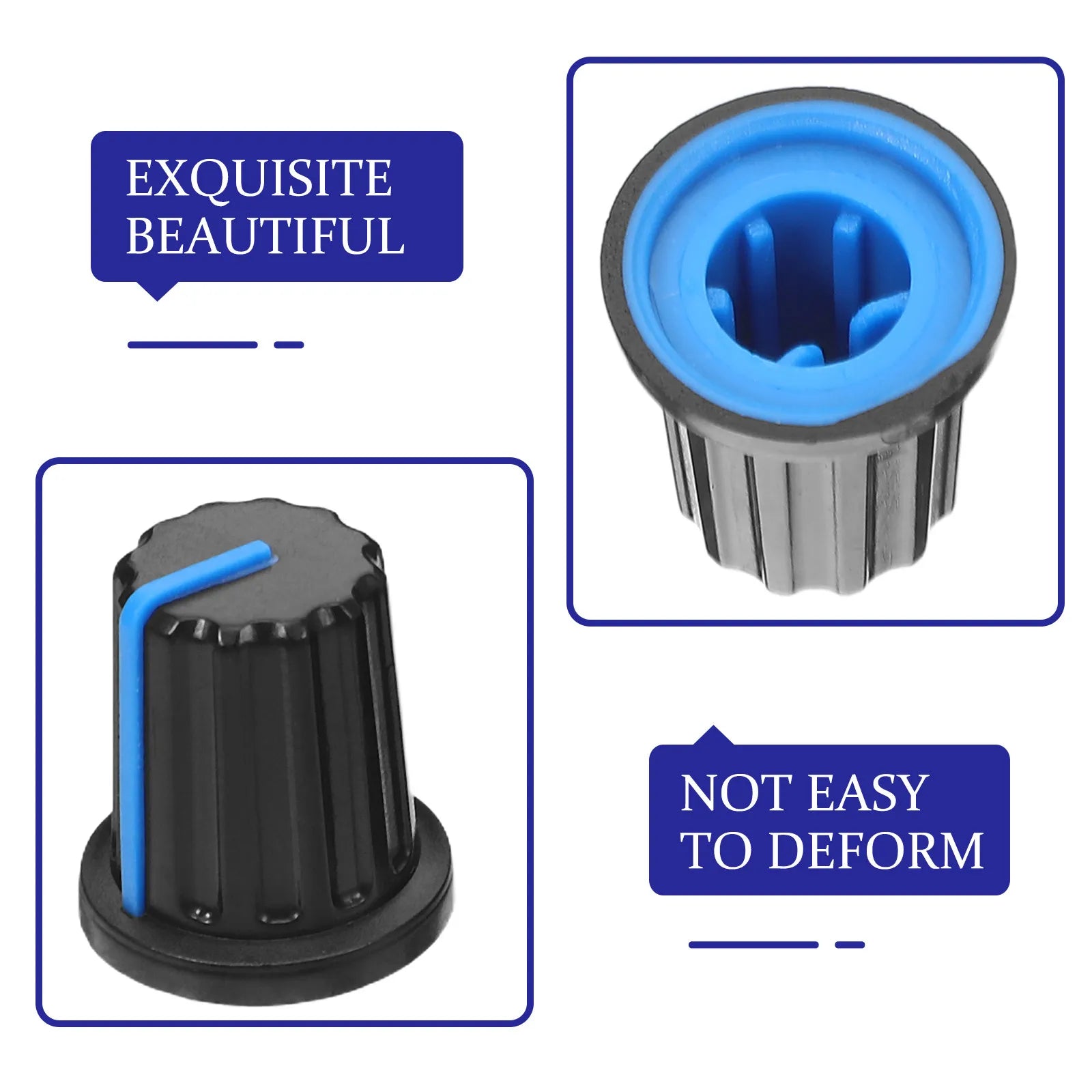 20Pcs Audio Mixer Volume Knob Plastic Potentiometer Knob for Speaker Amplifier Dj Controller Guitar Tone Control Encoder