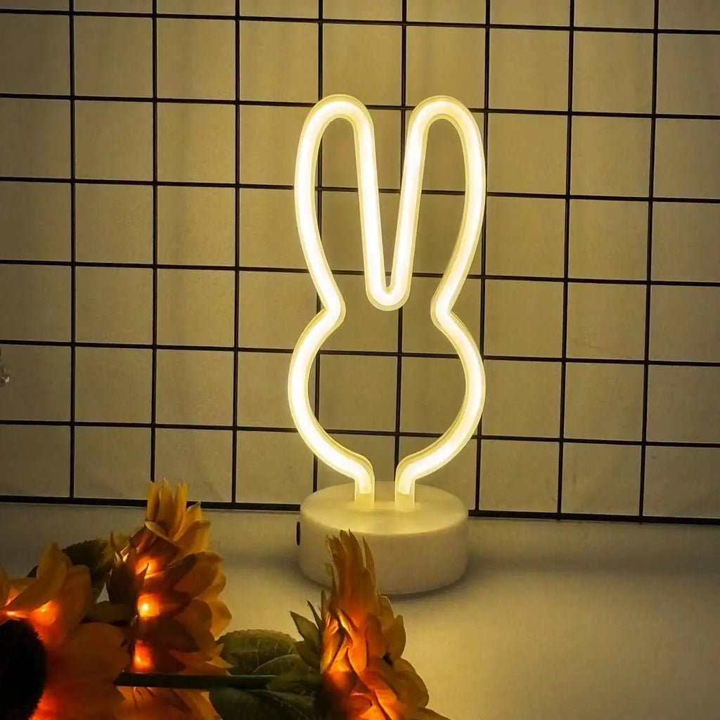 Desktop decorative LED neon lights, Halloween gifts, party table lamps, room atmosphere creation, powered by USB or batteries
