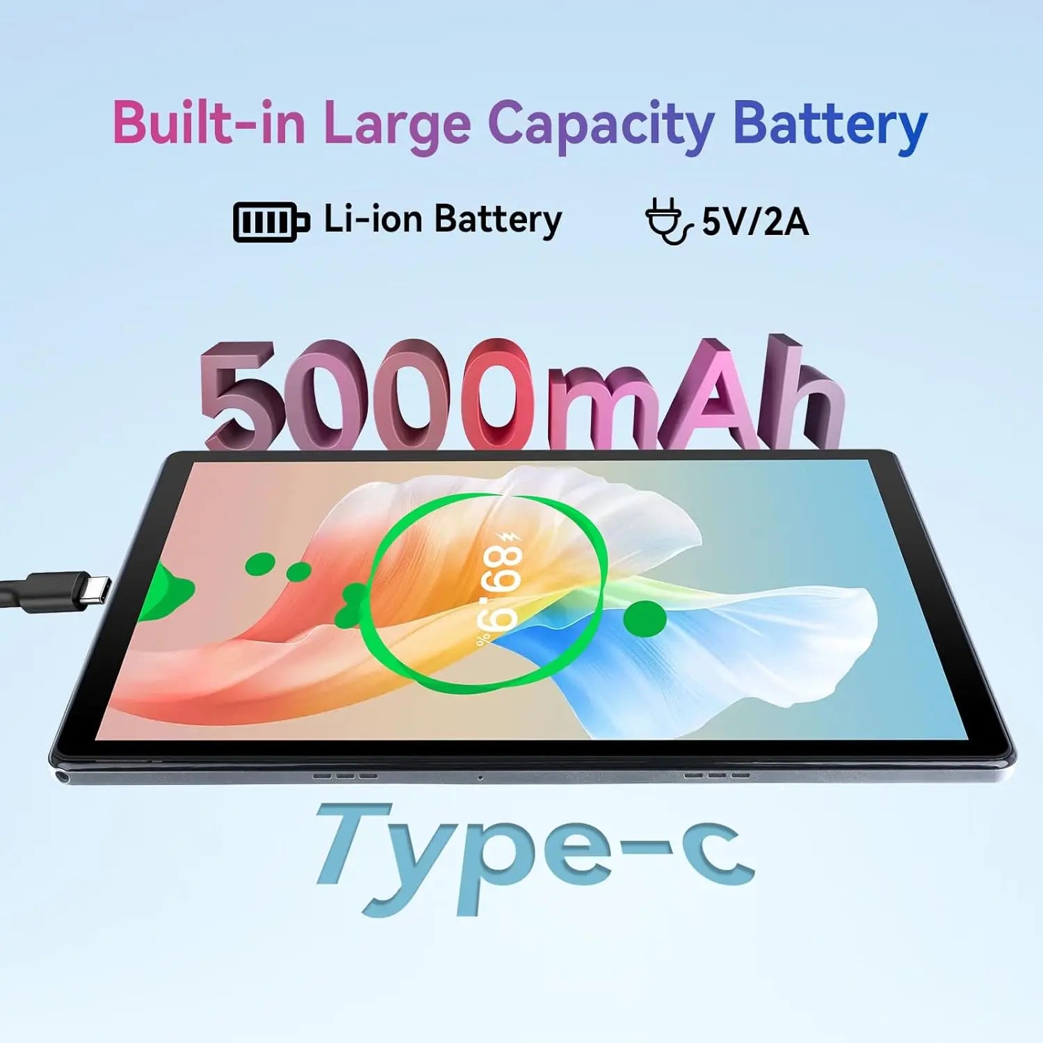 10.1 inch Tablet Octa-Core Processor 8GB RAM 128GB ROM 1TB TF Expand Android 13 HD Touchscreen BT 5.0 WiFi 6 Dual Camera Tablet