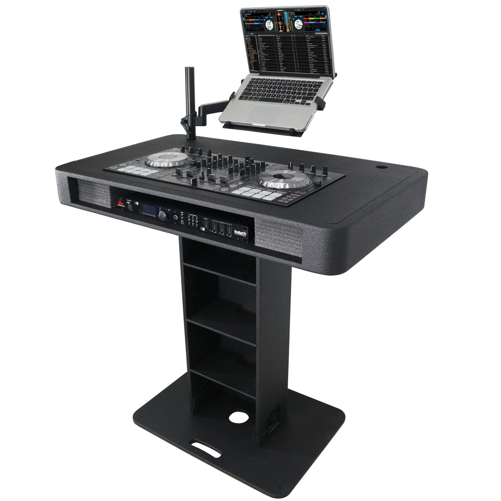 Black Finish Control Tower DJ Podium Travel Stand for Pioneer DDJ-REV7 XDJ-XZ DDJ-1000 RANE One with Flight case