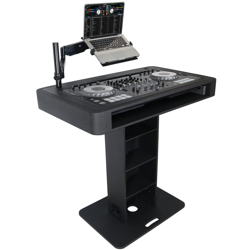 Black Finish Control Tower DJ Podium Travel Stand for Pioneer DDJ-REV7 XDJ-XZ DDJ-1000 RANE One with Flight case