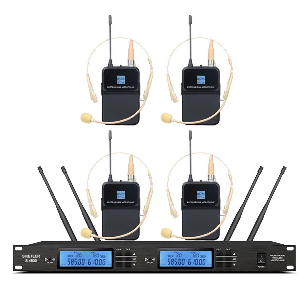 Professional UHF wireless microphone full metal shell handheld lavalier microphone suitable for wedding stage microphone