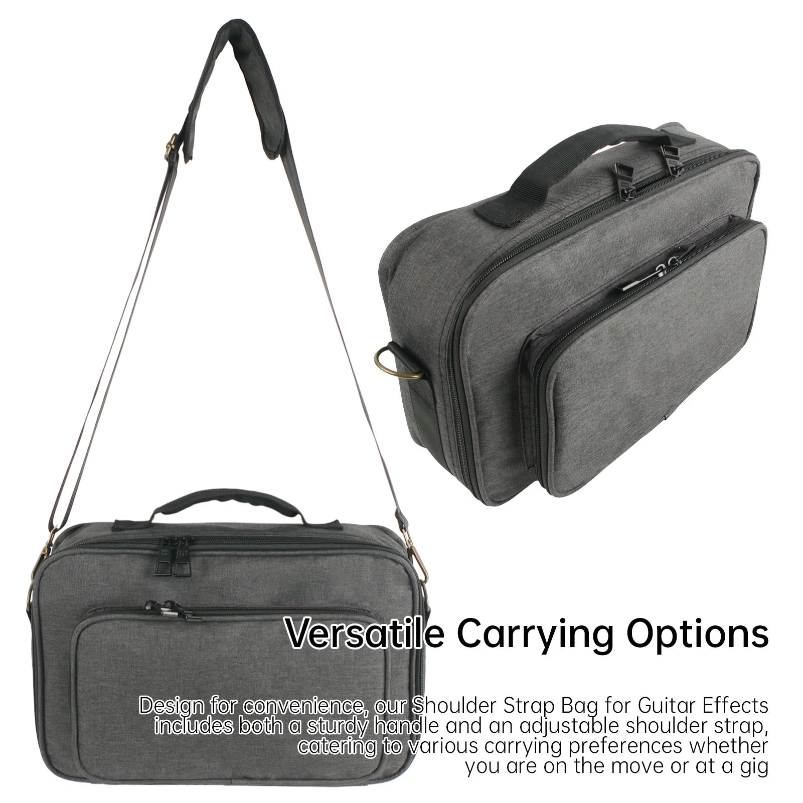 Portable Multi-effects Bag Professional Effects Shoulder Bag Handbag DJ Controller Bag with Shoulder Strap Carry Handle