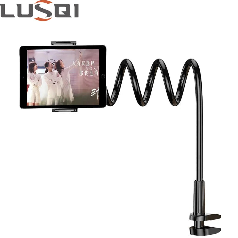 LUSQI Universal Flexible Gooseneck Phone Holder Clip Long Arm Adjustable Lazy Mount For iPhone iPad Tablet Desk Bed