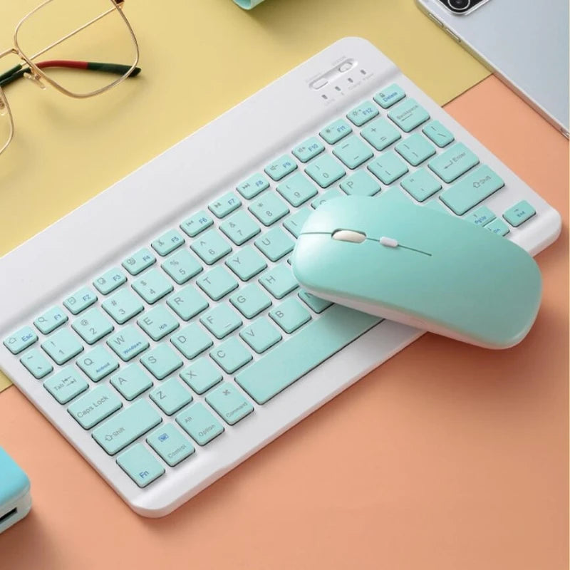 Ultra-Slim Bluetooth Keyboard Portable Mini Wireless Rechargeable for Apple iPad iPhone Korean Japanese English