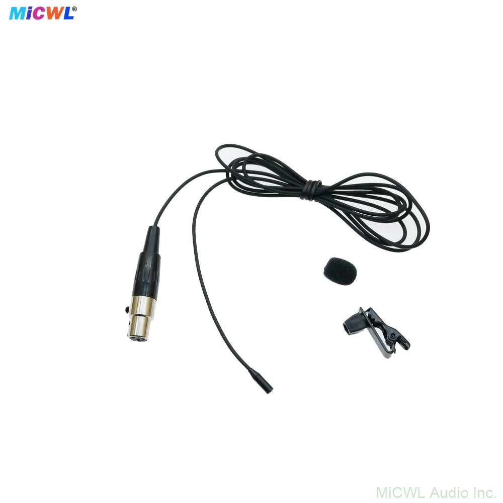Black TL48 Very Mini Clip-On Lapel Microphone For Shure Sennheiser AKG Wireless Pock BeltPack System