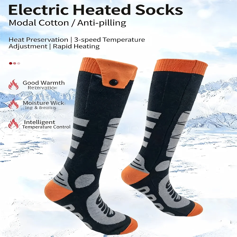 NEW Heating Socks Thermal Heated Foot Warmer Ski Sports APP Control Winter Electric heated Ski Socks With 5000mah Battery