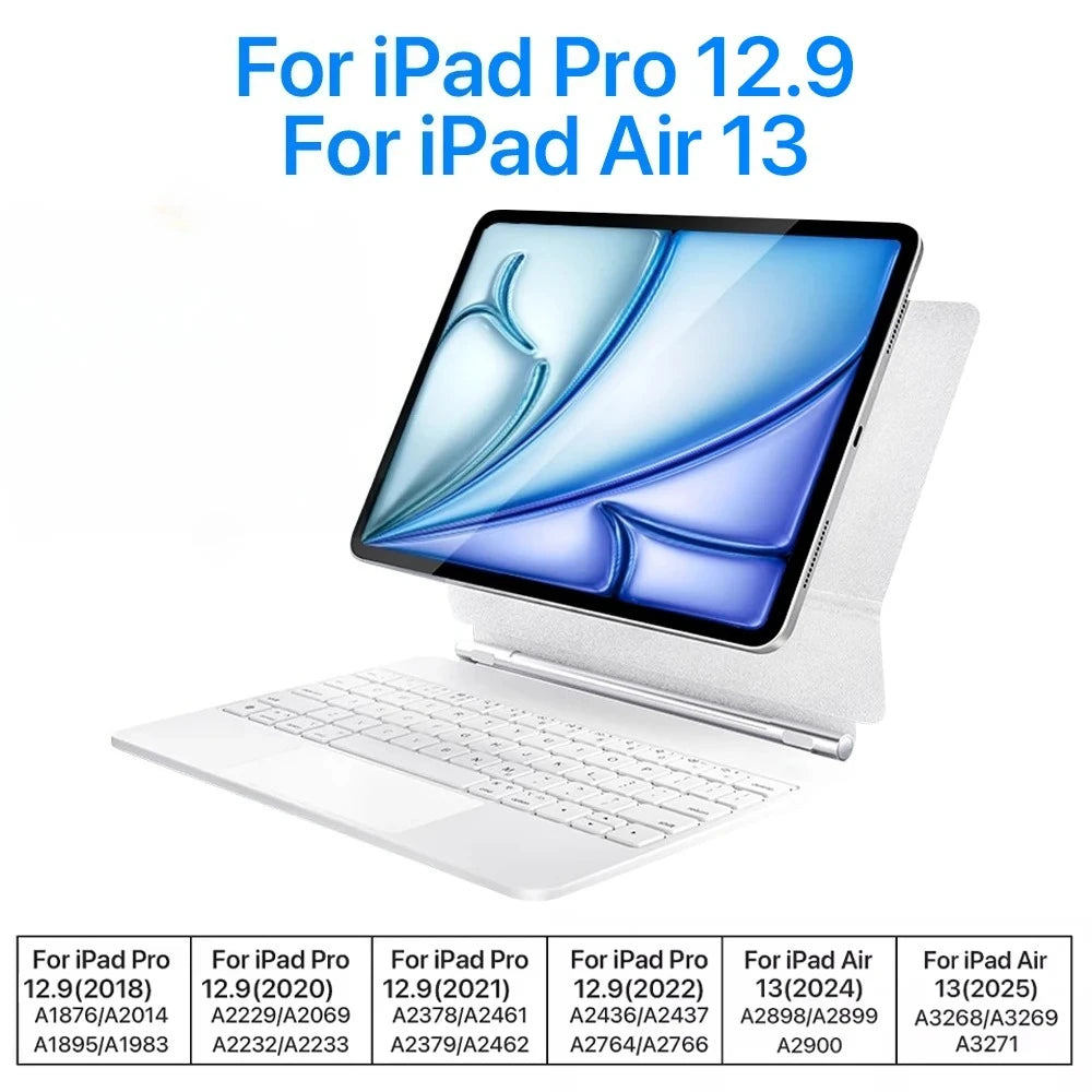 Magic Wireless Bluetooth Keyboard for iPad A16 11th 2025 Magnetic Smart Case for Apple iPad 10th Gen Pro 11 12.9 13 M2 M3 Air