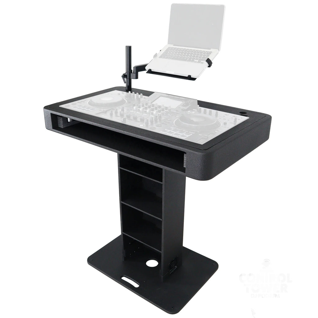 Black Finish Control Tower DJ Podium Travel Stand for Pioneer DDJ-REV7 XDJ-XZ DDJ-1000 RANE One with Flight case
