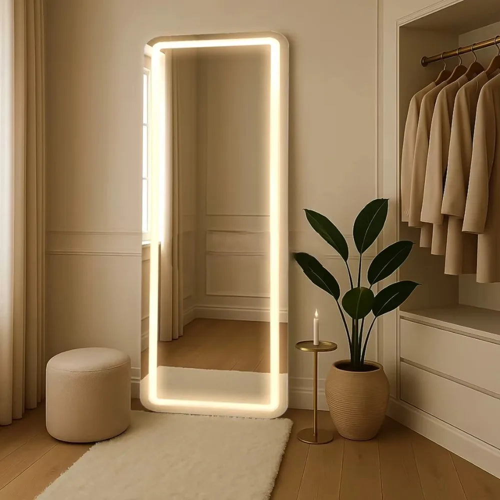 Standing Led Mirror Large Size Long Body Mirror with Light Espejo for Bedroom Dressing Full Length Smart Mirror
