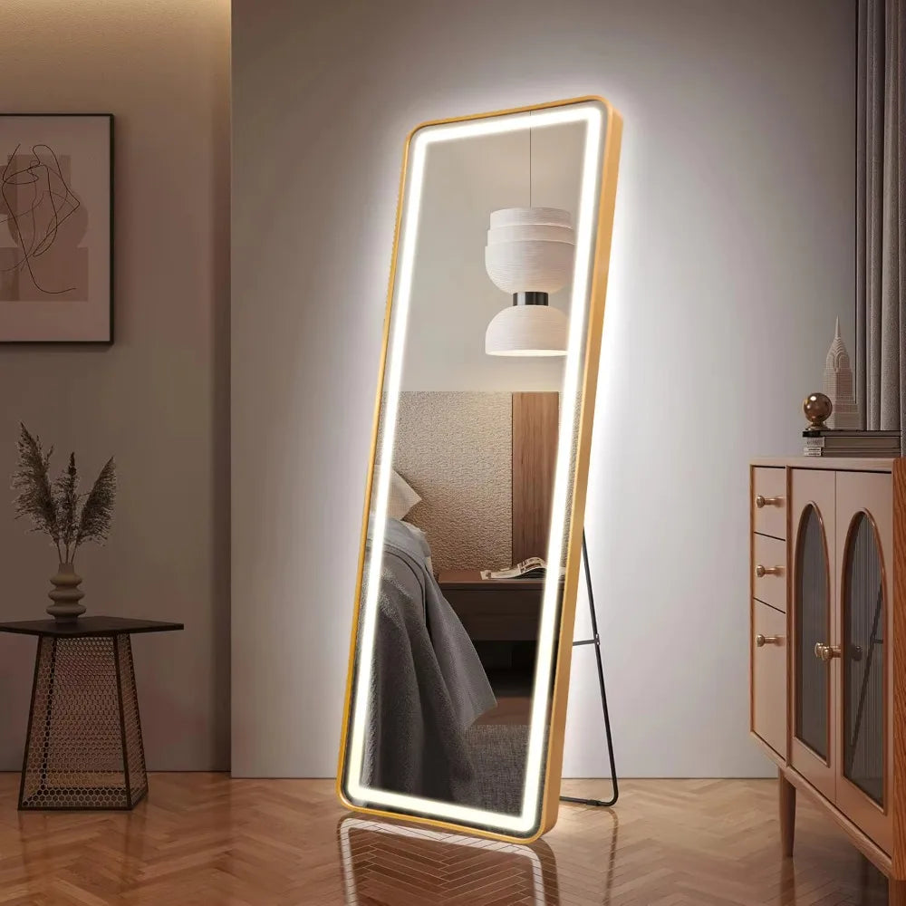 Standing Led Mirror Large Size Long Body Mirror with Light Espejo for Bedroom Dressing Full Length Smart Mirror