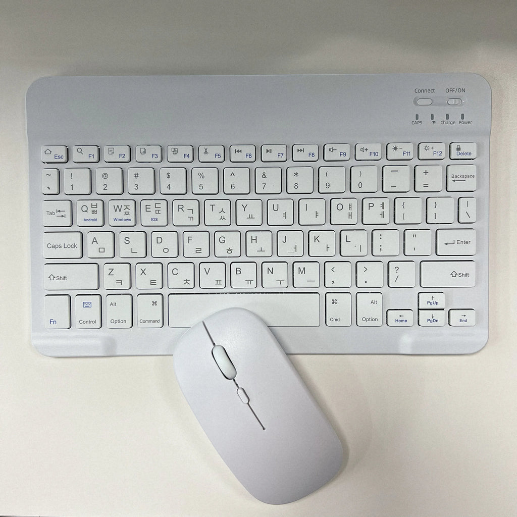 Ultra-Slim Bluetooth Keyboard Portable Mini Wireless Rechargeable for Apple iPad iPhone Korean Japanese English