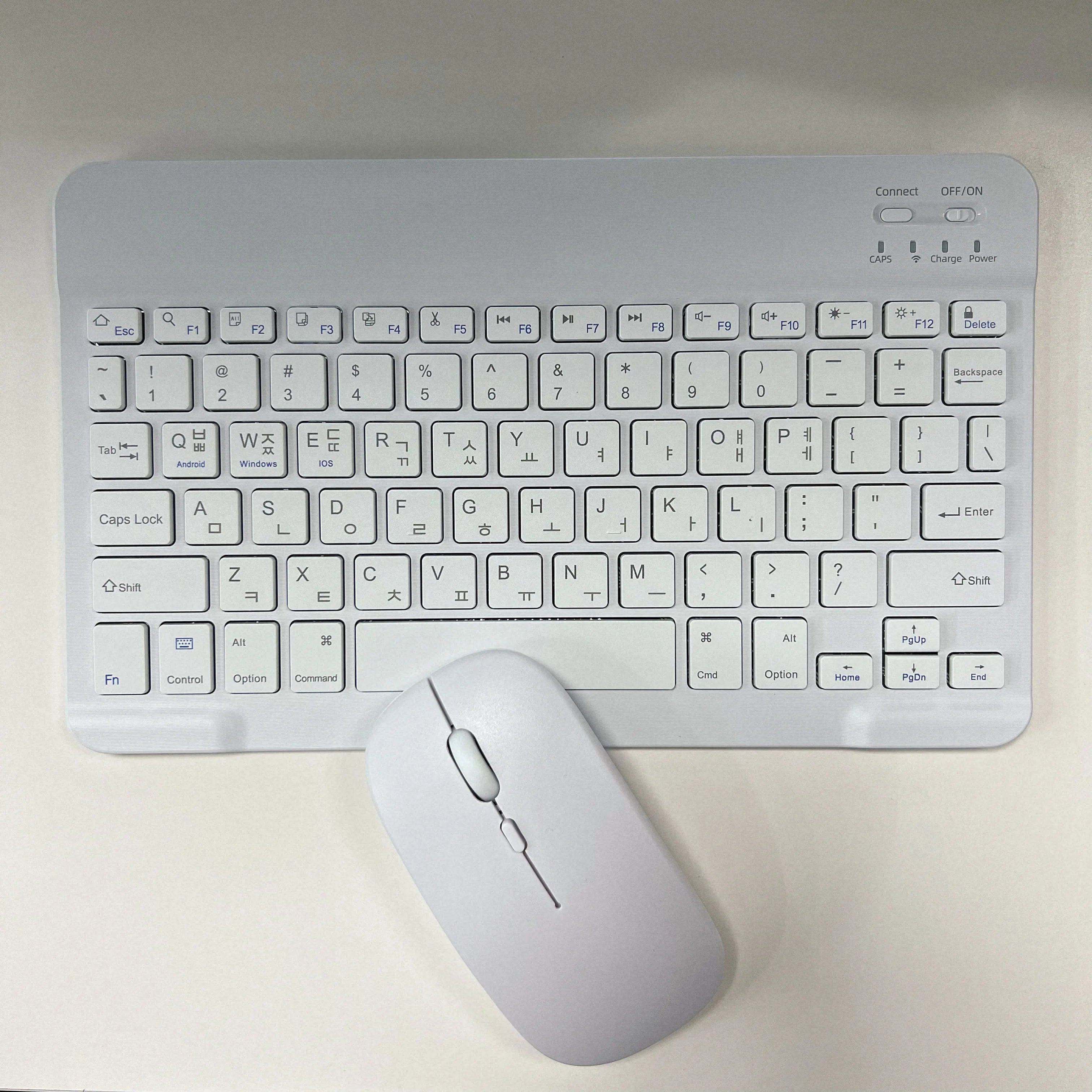 Ultra-Slim Bluetooth Keyboard Portable Mini Wireless Rechargeable for Apple iPad iPhone Korean Japanese English