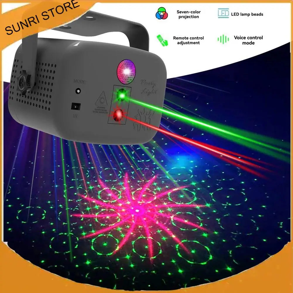 SUNRI-Mini Disco Strobe Lights RGB With Remote Control For Rave Club Dance Bar Gig DJ Lighting