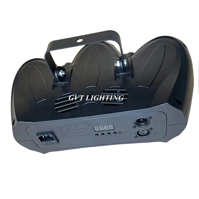 30W RGBW Colorful Pattern Stage Effect Light Sound Control Self-Propelled LED Three Head Airship Projector DJ Disco Party Lights