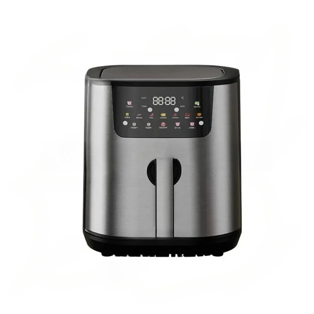 Air Fryer, 15L, Stainless Steel, Ceramic Cooking Basket, with Deluxe Accessory Kit and Recipe Book