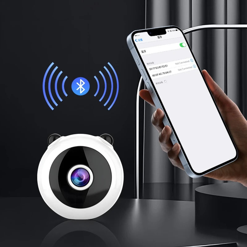 Lenovo Mini Camera Home WiFi Wireless Remote Smart Security Monitor with HD Night Vision No Plug Required Camera