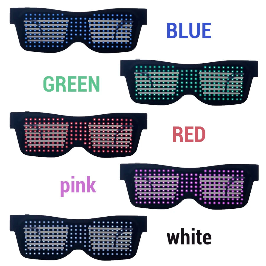 Magic Bluetooth LED Party Glasses APP Control Luminous Glasses EMD DJ Electric Syllables Glow Party Supplies Drop Shipping